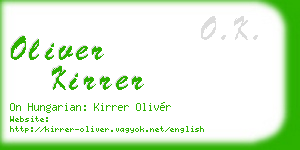 oliver kirrer business card
